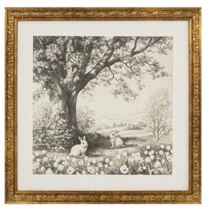 My Texas House Bunny Wall Art 12x12, Gold Frame, Easter 2026